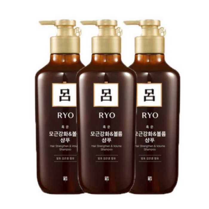 "려 흑운 모근강화 볼륨케어 샴푸, 550ml, 3개 추천" 려 흑운 모근강화 볼륨케어 샴푸, 550ml, 3개