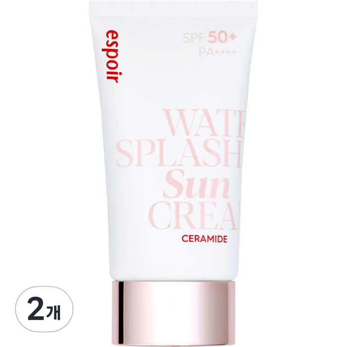 에스쁘아 워터 스플래쉬 세라마이드 선크림 추천! SPF50+ PA++++, 60ml, 2개 에스쁘아 워터 스플래쉬 세라마이드 선크림 SPF50+ PA++++, 60ml, 2개