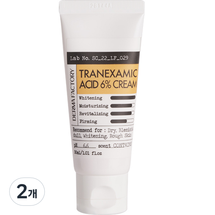 트라넥삼산 6% 크림, 피부 트러블 권장 상품! 더마팩토리 트라넥삼산 6% 크림, 30ml, 2개