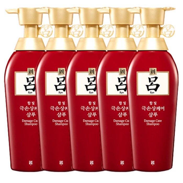 려 함빛 극손상케어 샴푸 400g x5개, 400ml, 5개