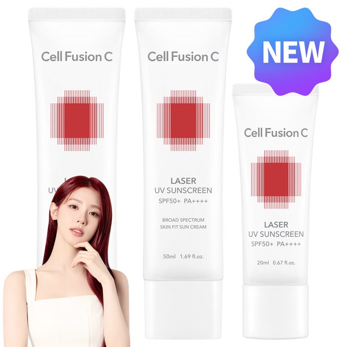 셀퓨전씨 레이저 유브이 썬스크린 50ml x 2p + 20ml 세트 SPF50+ PA++++, 1세트