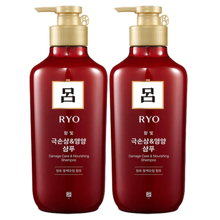 려 함빛 극손상 영양케어 샴푸, 550ml, 4개